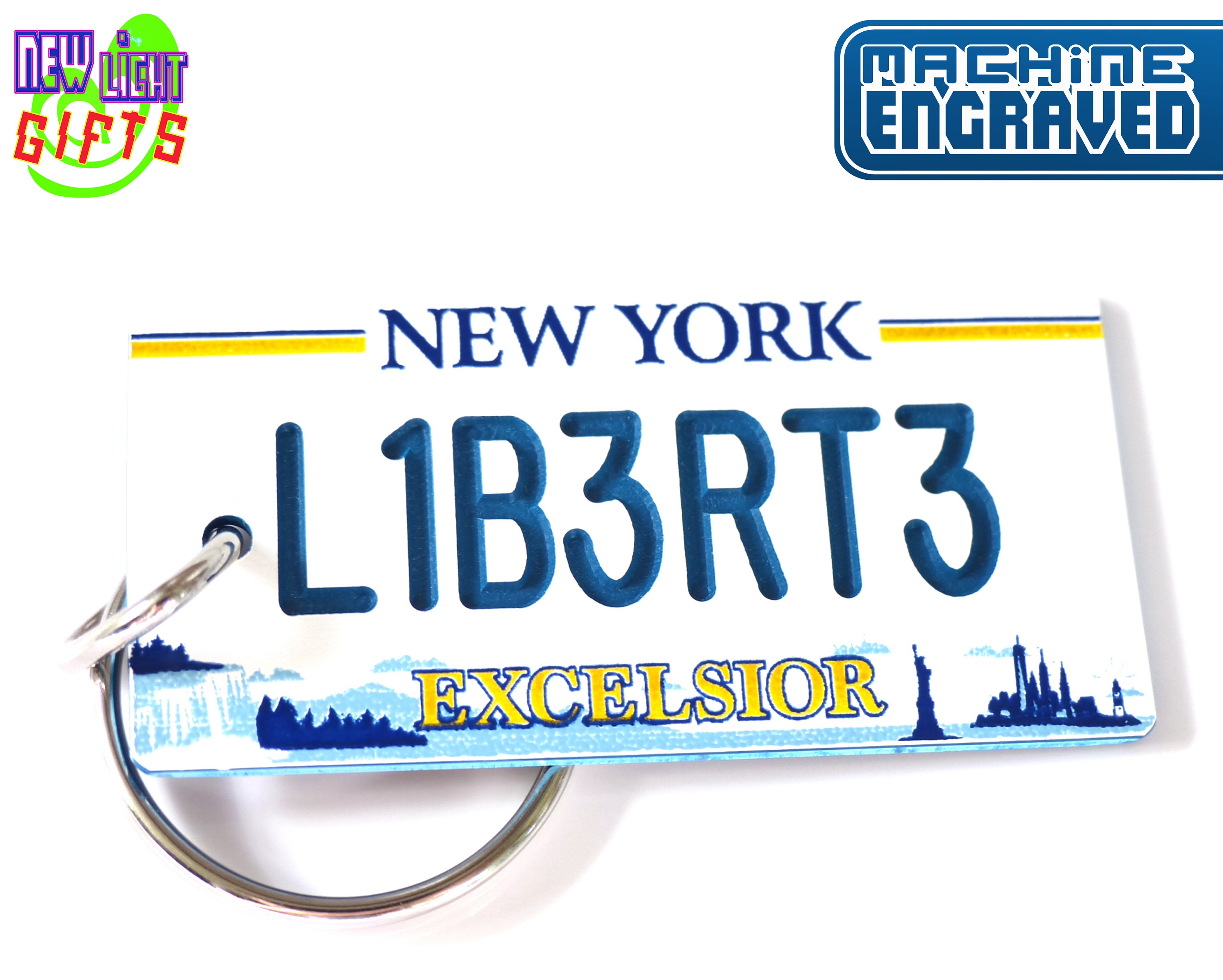 Personalized New York License Plate Keychain Custom Etsy Personalized New York License Plate Keychain Custom Etsy