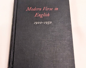 Vintage Poetry Book: Modern Verse in English, 1900-1950 Hardcover