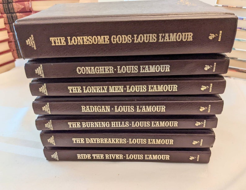 Louis L'amour Books: Leatherettename in Gilt Letters on - Etsy