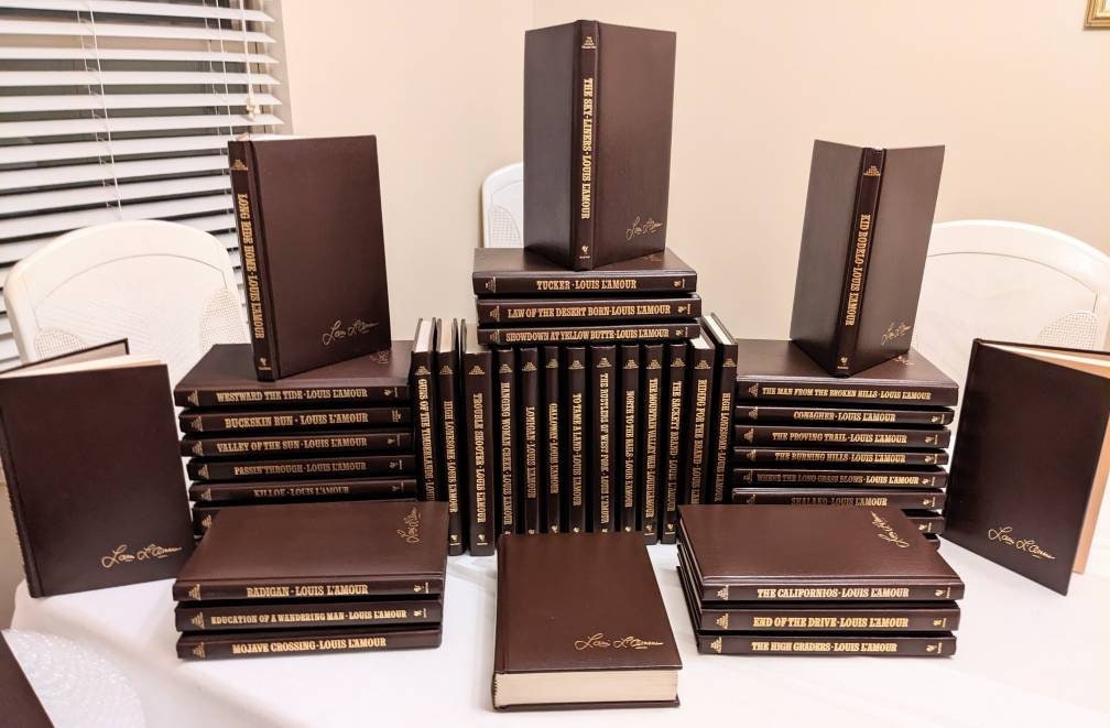 Louis L'Amour Collection Leatherette SACKETT'S Complete 18 Volume Set Good  Cond
