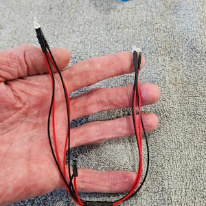LED Light Kit. White Front & Rear Red. 10&quot; long - 3mm LED size.