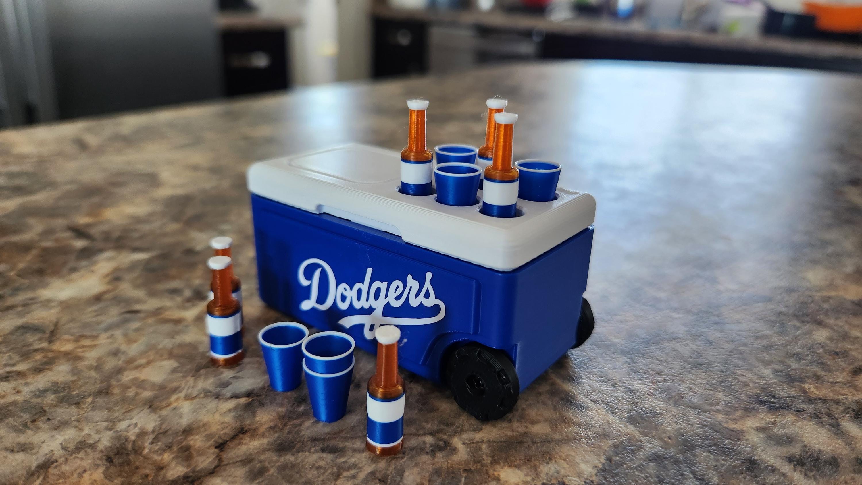 Los Angeles Dodgers Ice Chest Cooler, 1/10 Scale, Working Parts