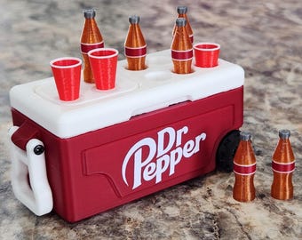 1/10 Scale "Dr. Pepper" Ice Chest Cooler, Working Parts!!