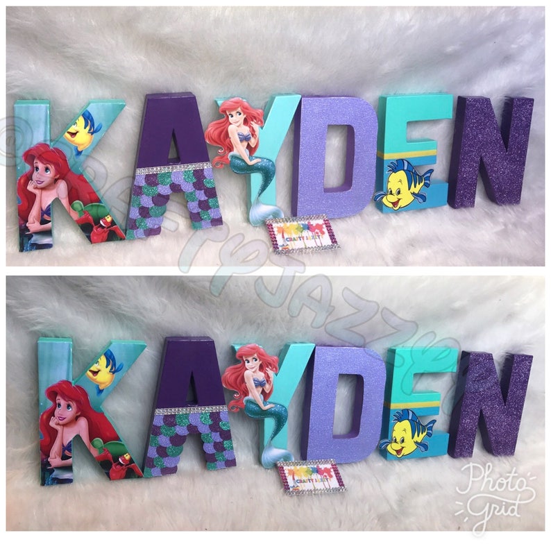 The little Mermaid Marmaid decor Mermaid Party Marmaid Letters Set Mermaid Letters