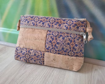 for her,gift idea eco-friendly bag different textures Cork-leather Small soft cork coin purse