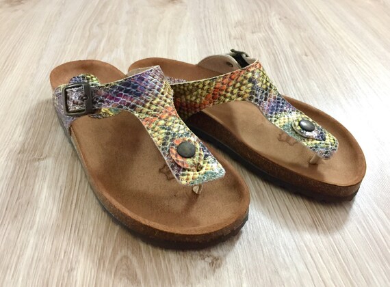 womens cork sole sandals