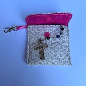 Rosary pouch | fabric coin purse | First Communion gift | Confirmation gift | Rosary case
