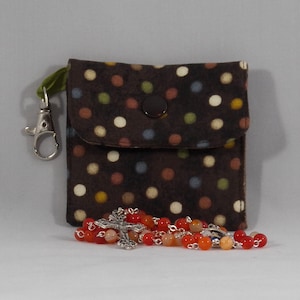 Rosary pouch | fabric coin purse | First Communion gift | Confirmation gift | Rosary case