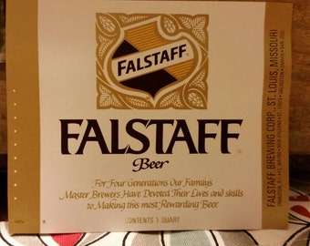25 FALSTAFF beer labels