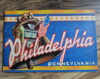 Curt Teich Philadelphia Pennsylvania travel brochure.1948.