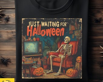 Funny Halloween Skeleton Clipart: Tis The Season Tee Design (Digital Download)