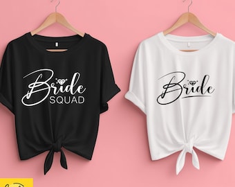Bride Squad SVG Cut Files: Bachelorette Party Shirts (Digital Download)