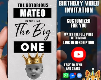 Animated Notorious ONE Video Invitation: Digital Party Invite