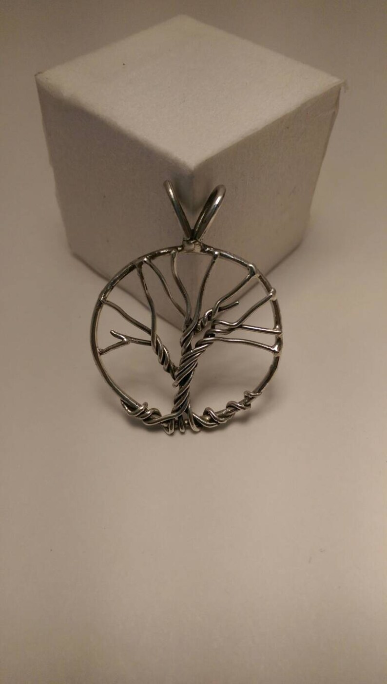 Handmade Sterling Silver tree pendant