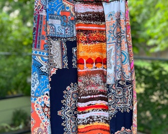 Small Spice Market Boho Upcycled Skirt