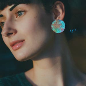 Patina copper earrings, hoop earrings, copper stud earrings, big round earrings, small round earrings, vintage earrings, bohemian earrings