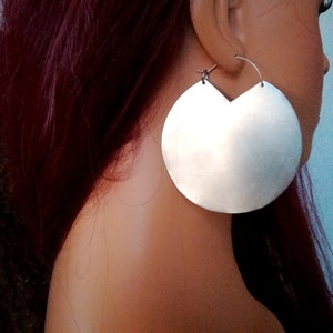 Oversize silver hoops Round silver earrings Circle earrings Statement silver earrings African earrings Wedding earrings 925 silver earrings