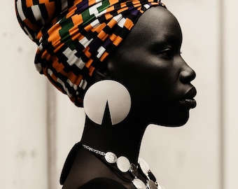 African silver earrings, Bohemian Hoop Jewelry, Statement, Cultural Inspired Accessories for Women, Bold Fashion Jewelry