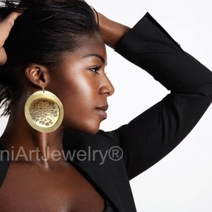 Big gold shop dangle earrings