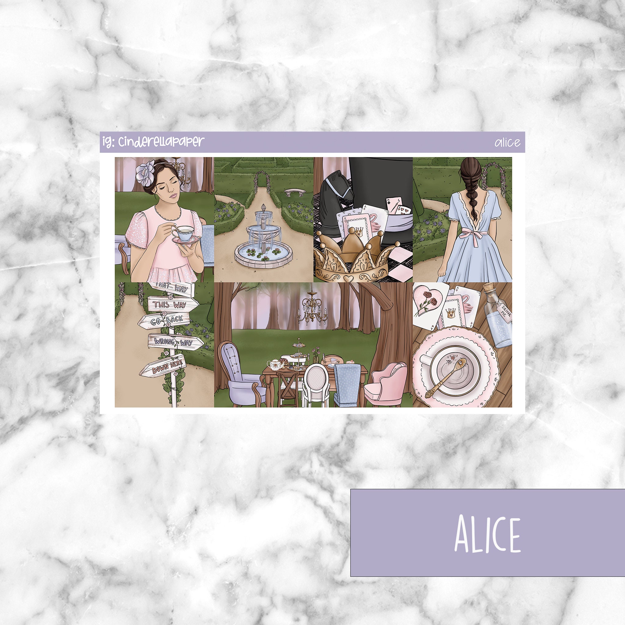 Alice Printable Planner Stickers, Weekly Kit (digital Download) - Etsy