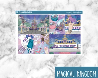 Magical Kingdom Planner Stickers, Weekly Kit (Printable)
