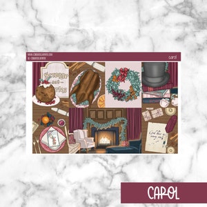 Carol Printable Planner Stickers, Weekly Sticker Kit  Erin Condren Planner Stickers, Vertical Sticker Kit, Cut File