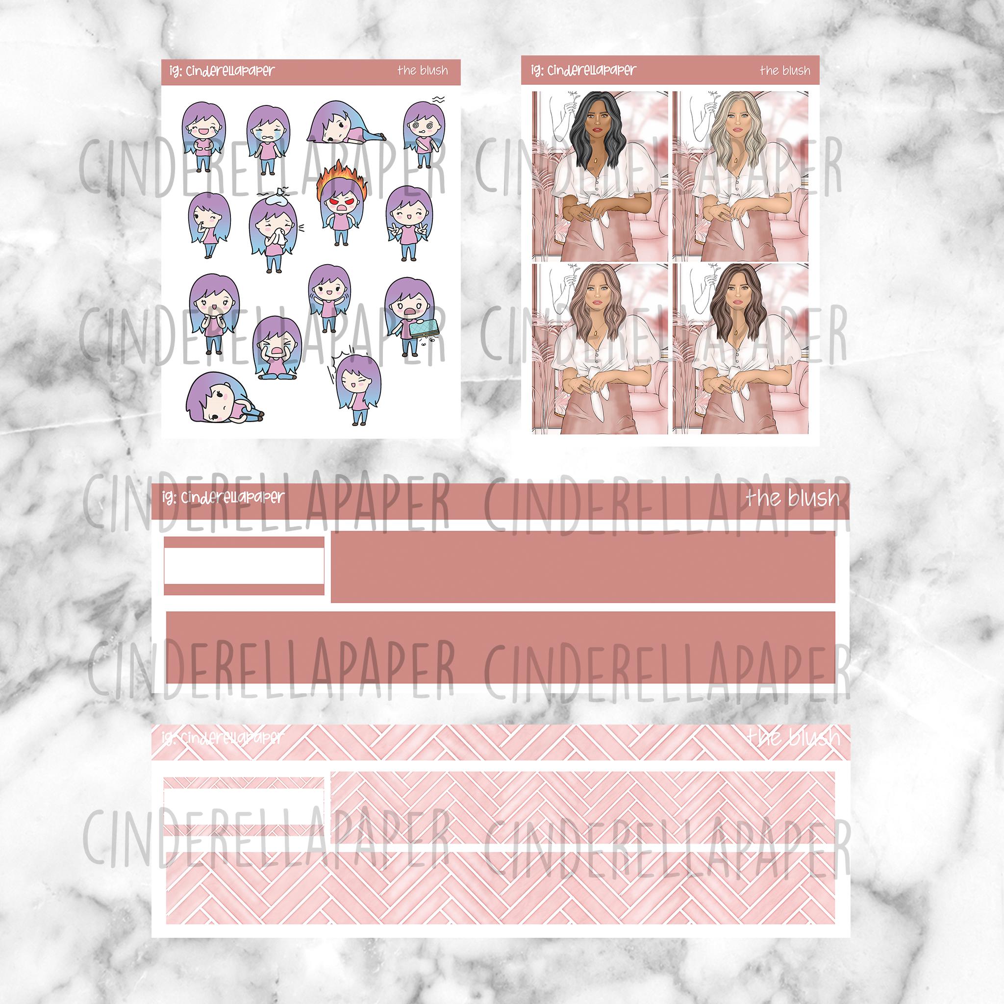 The Blush Printable Planner Stickers, Weekly Sticker Kit Erin Condren ...