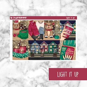 Light it Up Printable Planner Stickers, Weekly Sticker Kit  Erin Condren Planner Stickers, Vertical Sticker Kit, Silhouette Cut File
