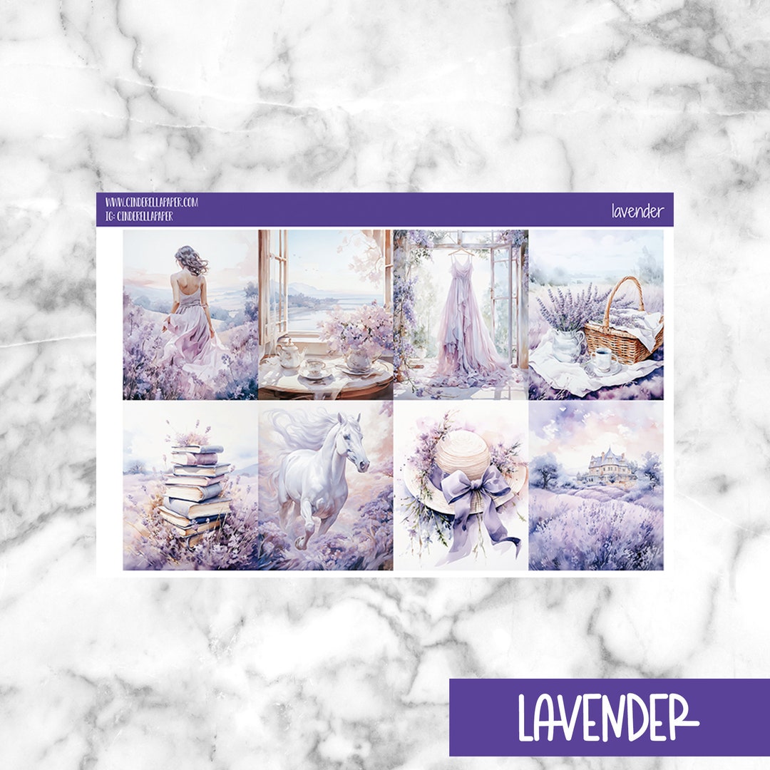 Lavender Printable Planner Stickers, Weekly Sticker Kit Erin Condren ...