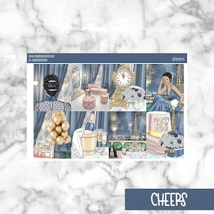 Cheers Printable Planner Stickers, Weekly Sticker Kit  Erin Condren Planner Stickers, Vertical Sticker Kit, Cut File