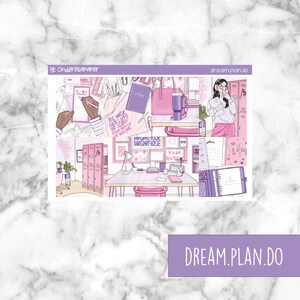 Adesivi per planner stampabili Dream.Plan.Do, kit di adesivi settimanali Adesivi per planner Erin Condren, kit di adesivi verticali, file di taglio