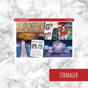 Stranger Printable Planner Stickers, Weekly Sticker Kit  Erin Condren Planner Stickers, Vertical Sticker Kit, Silhouette Cut File