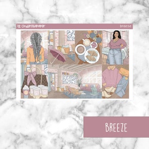 Breeze Printable Planner Stickers, Weekly Sticker Kit  Erin Condren Planner Stickers, Vertical Sticker Kit, Silhouette Cut File