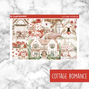 Cottage Romance Printable Planner Stickers, Weekly Sticker Kit  Erin Condren Planner Stickers, Vertical Sticker Kit, Silhouette Cut File
