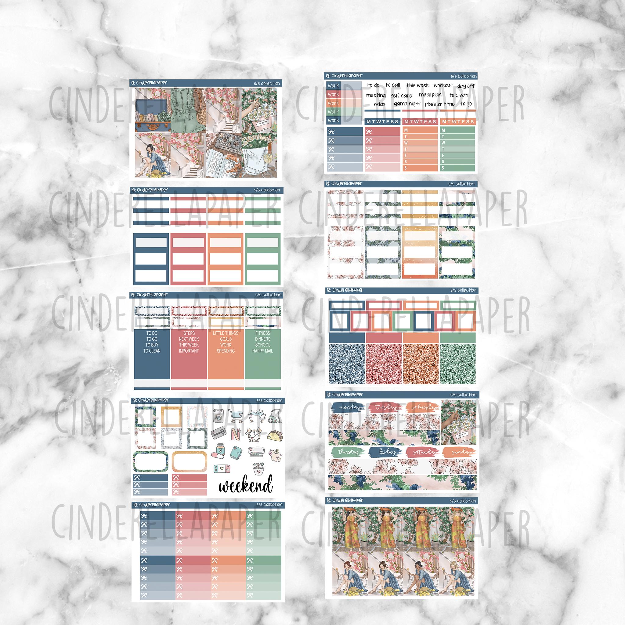 S/S Collection Printable Planner Stickers, Weekly Sticker Kit Erin ...