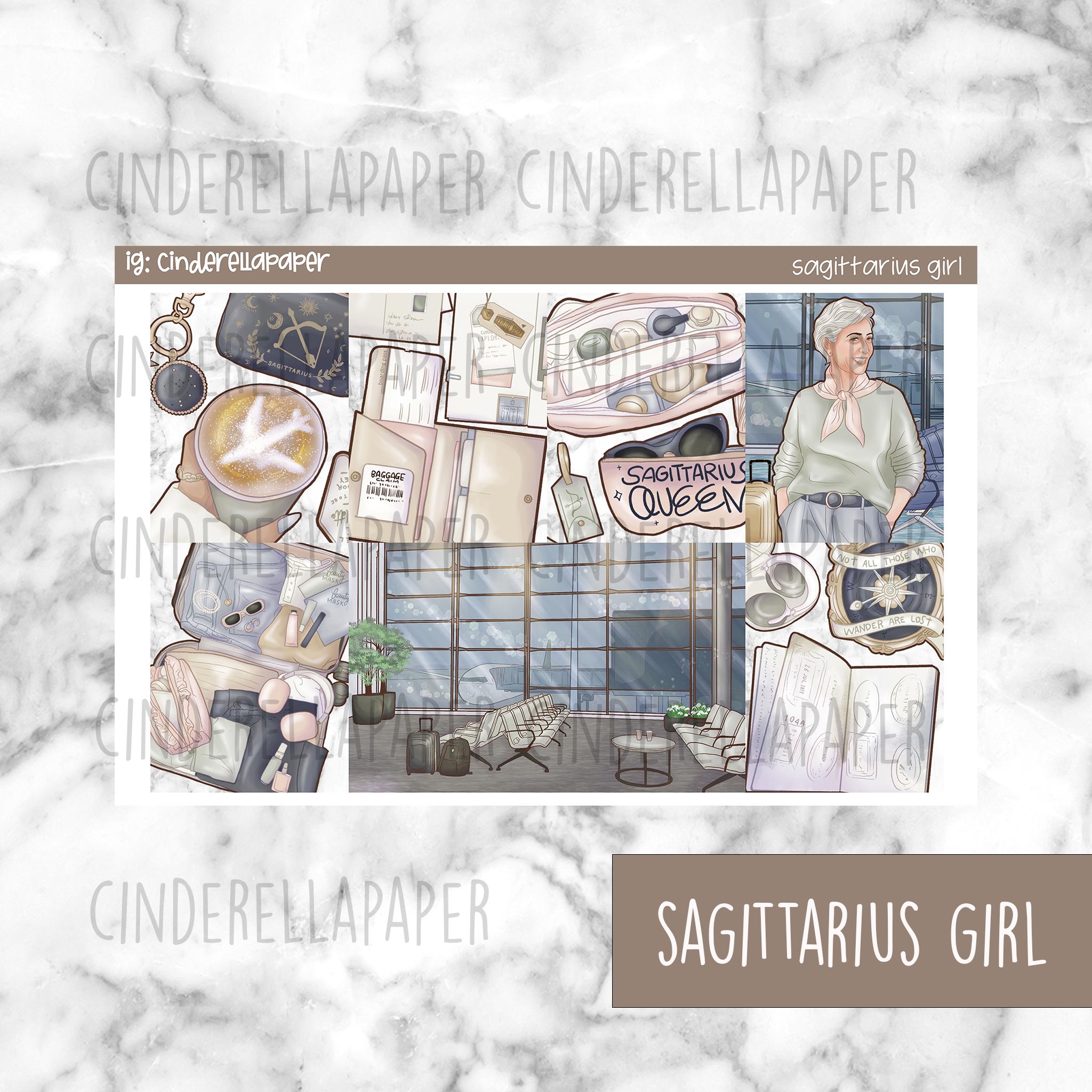 Sagittarius Girl Printable Planner Stickers, Weekly Sticker Kit Erin ...