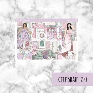 Celebrate 2.0 Printable Planner Stickers, Weekly Sticker Kit  Erin Condren Planner Stickers, Vertical Sticker Kit, Cut File