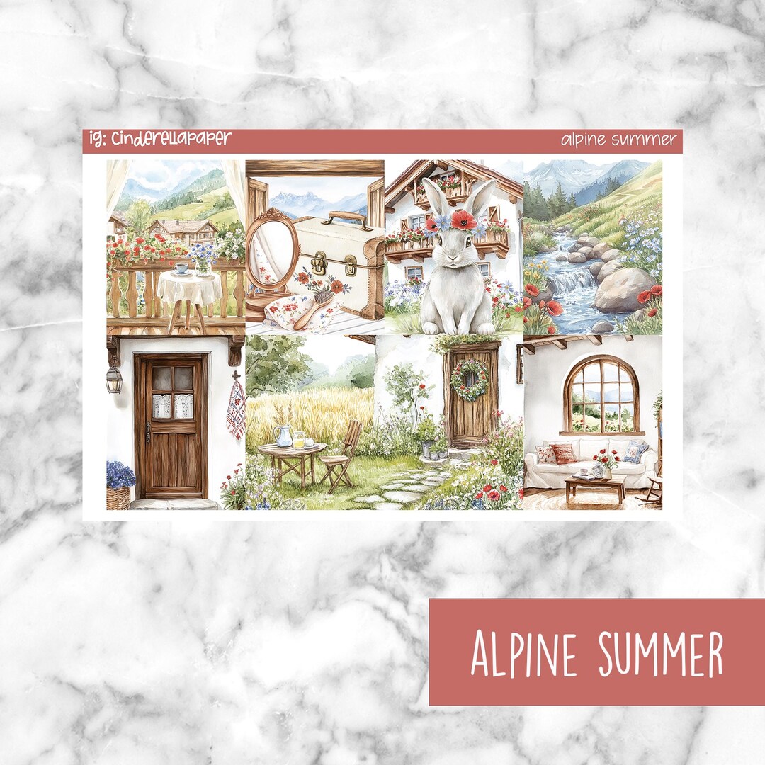 Alpine Summer Planner Stickers, Weekly Kit (printable) - Etsy