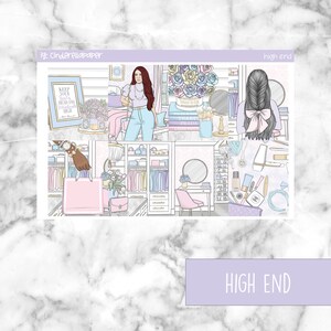 High End Printable Planner Stickers, Weekly Sticker Kit  Erin Condren Planner Stickers, Vertical Sticker Kit, Silhouette Cut File
