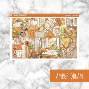 Adesivi per planner stampabili Amber Dream, kit di adesivi settimanali Adesivi per planner Erin Condren, kit di adesivi verticali, file di taglio Silhouette