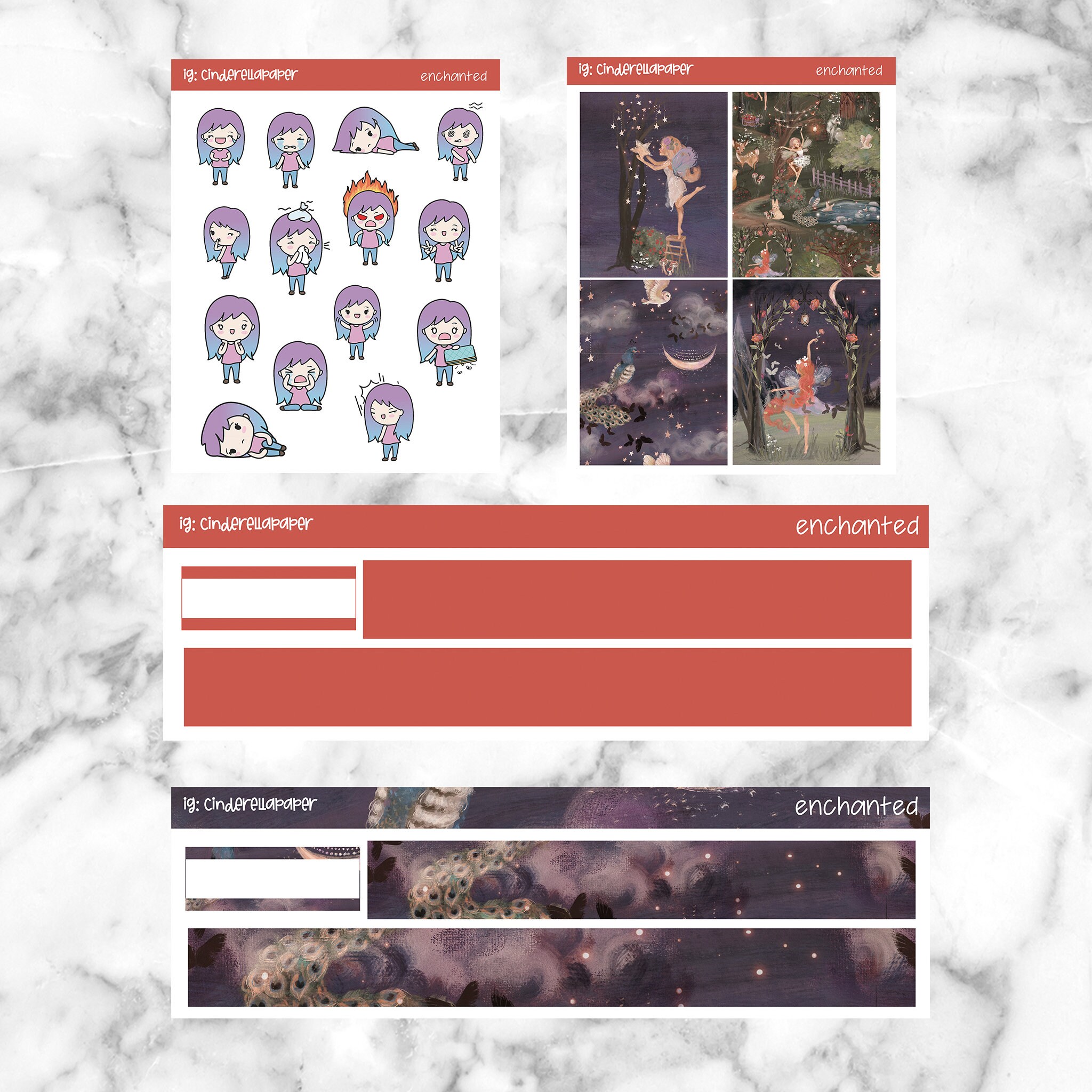 Enchanted Printable Planner Stickers, Weekly Sticker Kit Erin Condren ...