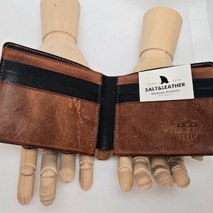Cartera de piel hecha a mano
