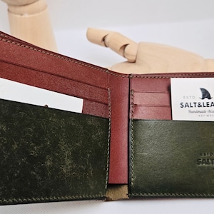 Cartera de cuero plegable