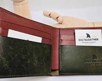 Bifold leather wallet