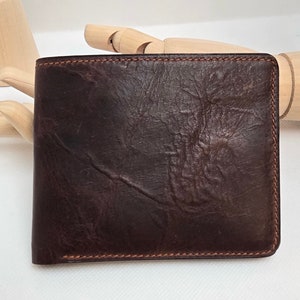 Cartera de cuero plegable