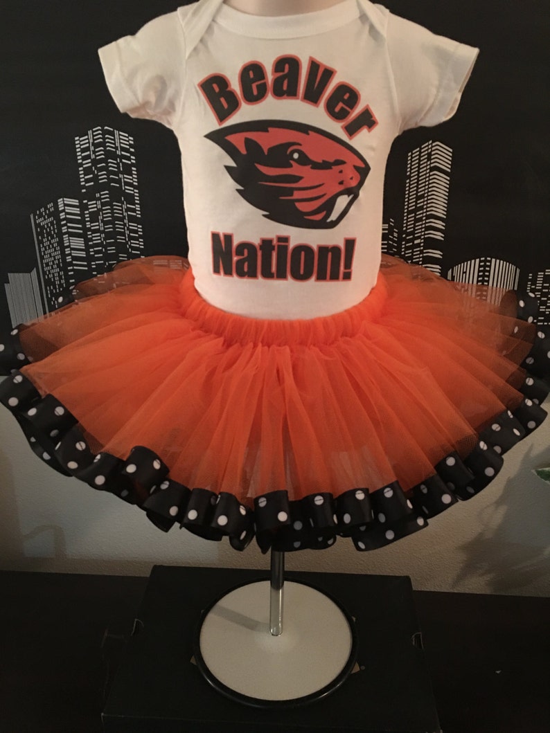 Infant Bodysuit Infant Tutu Orange and Black Tutu,Girls Tutu Adult Tutu Oregon Beaver Tutu Tutu Set Toddler Birthday Tutu