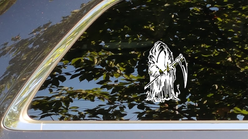 accessory for Automotive cups reaper death cell computer phone window decoration mugs glass vinyl decal car Grim Reaper sticker