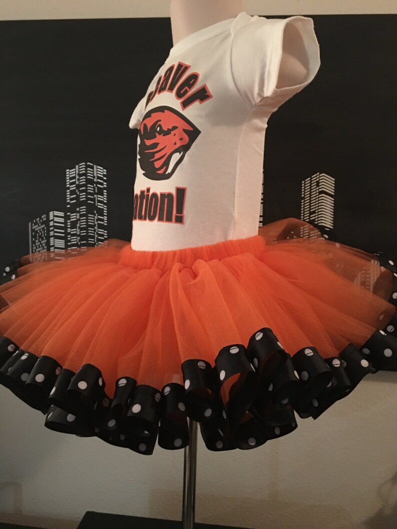 Infant Bodysuit Infant Tutu Orange and Black Tutu,Girls Tutu Adult Tutu Oregon Beaver Tutu Tutu Set Toddler Birthday Tutu