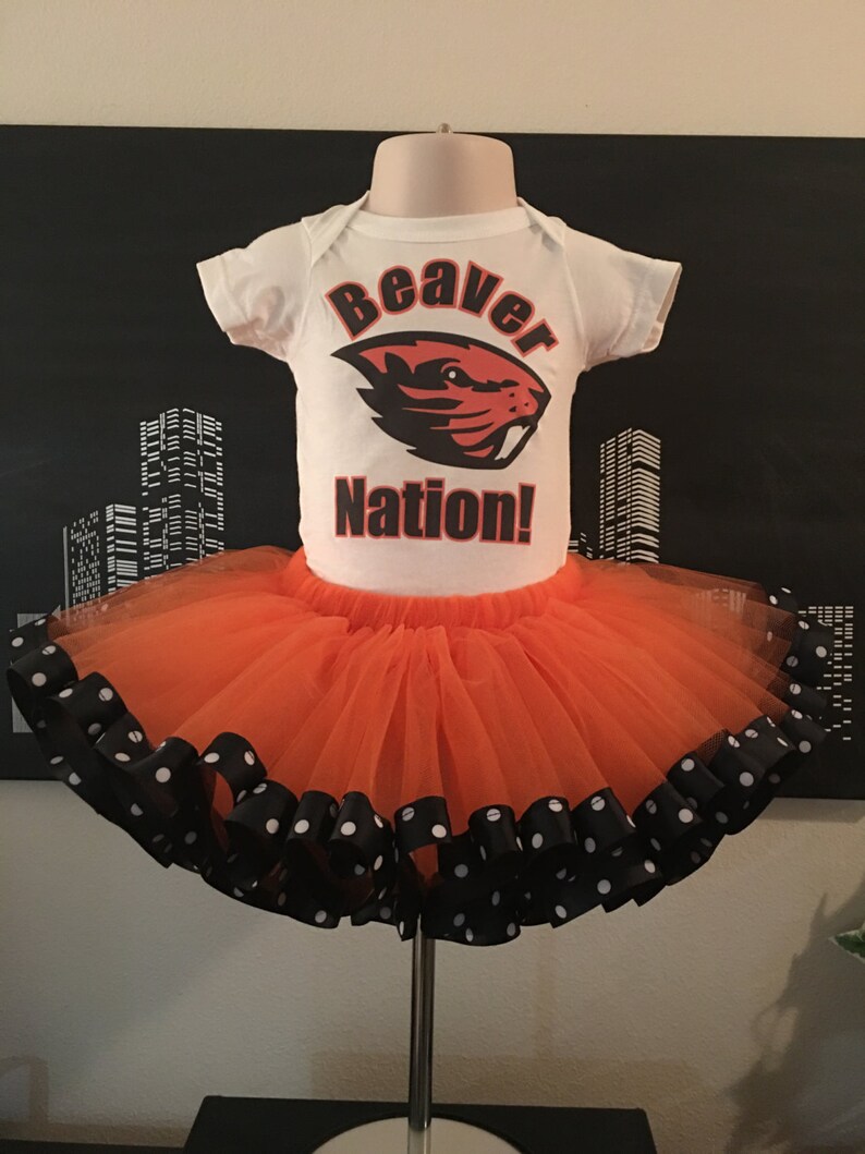 Infant Bodysuit Infant Tutu Orange and Black Tutu,Girls Tutu Adult Tutu Oregon Beaver Tutu Tutu Set Toddler Birthday Tutu