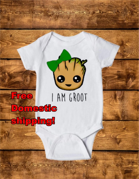 I Am Groot Short Sleeve Infant Toddler Bodysuit One-piece Toddler Cute Jumpsuit